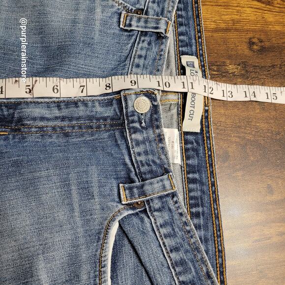 GAP Jeans Size 12 Low Bootcut Ankle Cheville Medium Light Wash Western Y2K - Picture 6 of 10